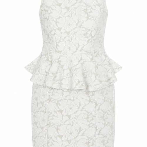 Warehouse Womens Multicoloured Floral Polyester Pencil Dress  Size 10  Round Neck