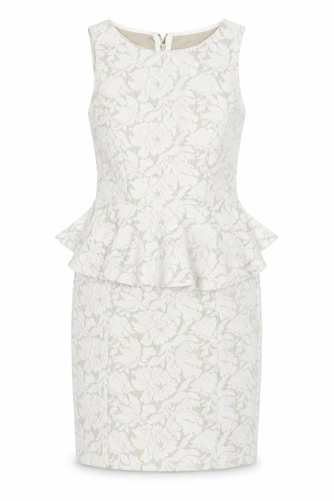 Warehouse Womens Multicoloured Floral Polyester Pencil Dress  Size 10  Round Neck