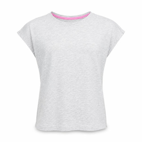 Lily & Dan Girls Grey  Cotton Basic T-Shirt Size 9-10 Years Round Neck Pullover - Pale grey mix