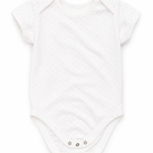 George Girls Pink Polka Dot Cotton Romper One-Piece Size 9-12 Months  Snap - Heart Polka dots