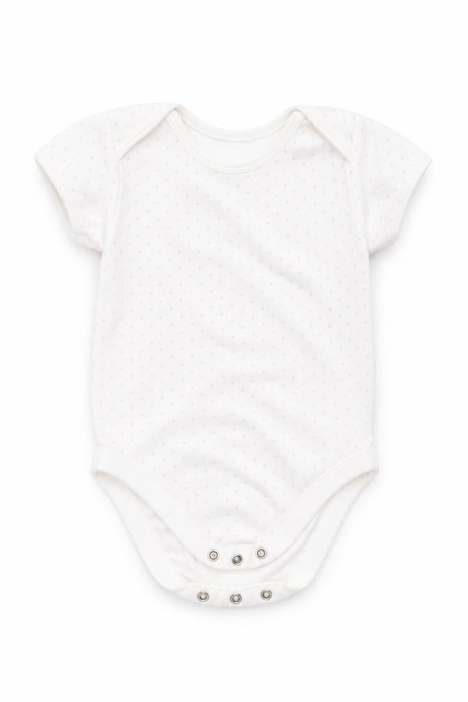 George Girls Pink Polka Dot Cotton Romper One-Piece Size 9-12 Months  Snap - Heart Polka dots