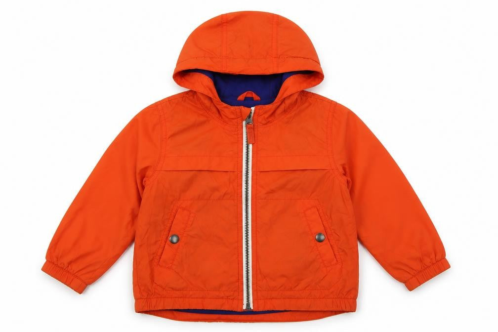 Gap Boys Orange   Rain Coat Jacket Size 2 Years  Zip