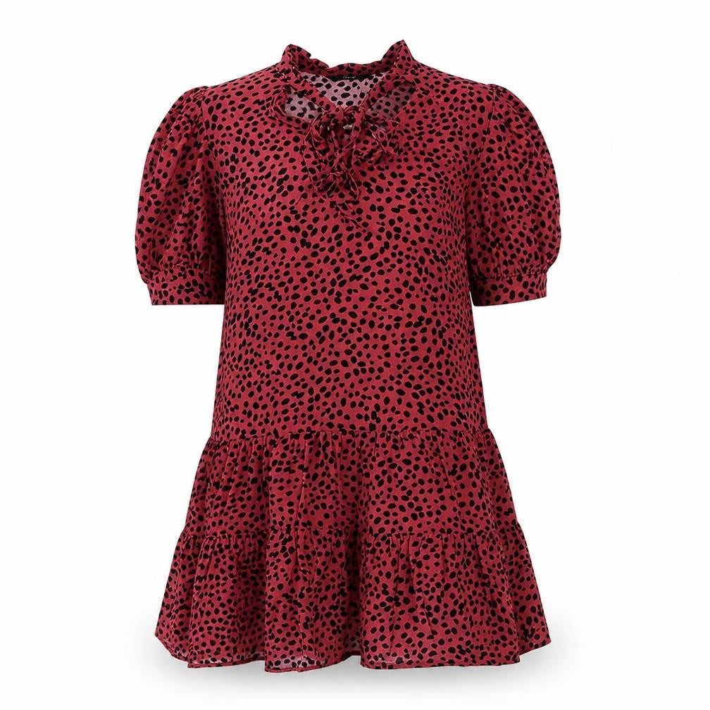 George Womens Pink Animal Print Viscose A-Line  Size 8  V-Neck