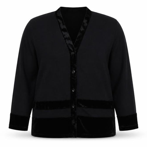 By Design Womens Black V-Neck Striped Polyester Cardigan Jumper Size L