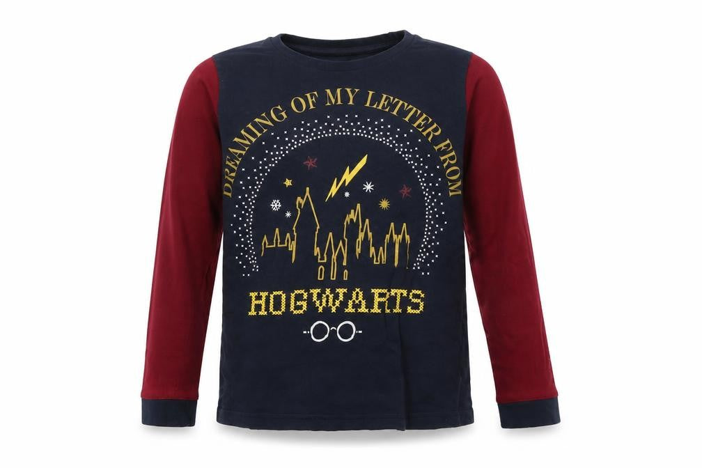 Nutmeg Girls Blue Colourblock Cotton Top Pyjama Top Size 9-10 Years   - Harry Potter