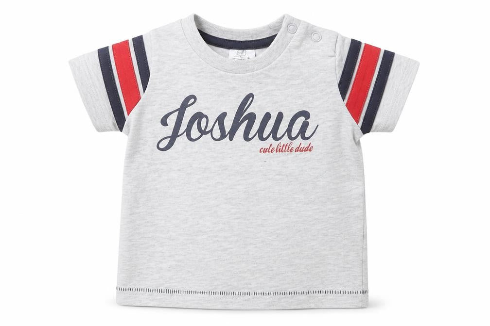 F&F Baby Grey  Cotton Basic T-Shirt Size 0-3 Months Round Neck