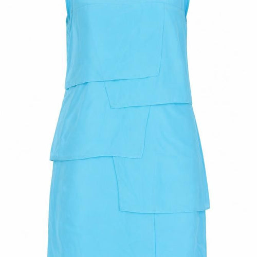 Debenhams Womens Blue  Polyester Pencil Dress  Size 10  Roll Neck