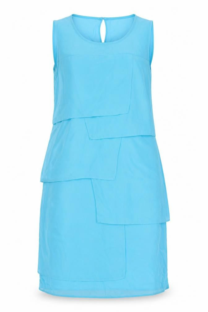 Debenhams Womens Blue  Polyester Pencil Dress  Size 10  Roll Neck
