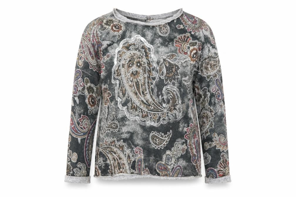 Preworn Womens Multicoloured Round Neck Paisley Viscose Pullover Jumper Size L