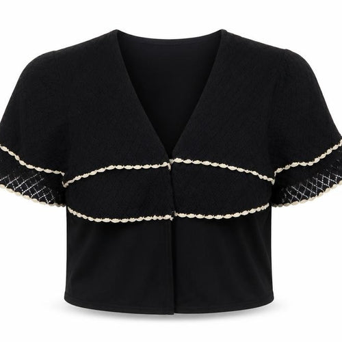 South Womens Black V-Neck  Viscose Cardigan Jumper Size 14