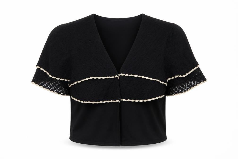 South Womens Black V-Neck  Viscose Cardigan Jumper Size 14