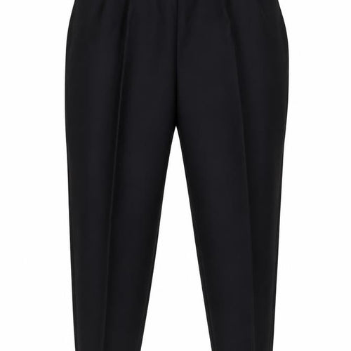 Preworn Womens Black  Cotton Trousers  Size 16 L26 in Regular