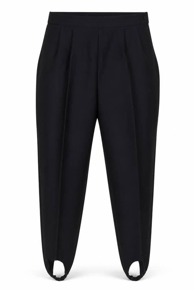 Preworn Womens Black  Cotton Trousers  Size 16 L26 in Regular