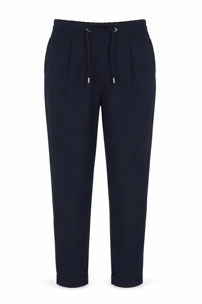 Front view of Marks & Spencer women’s multicoloured polyester trousers, size UK 6, 28-inch leg regular