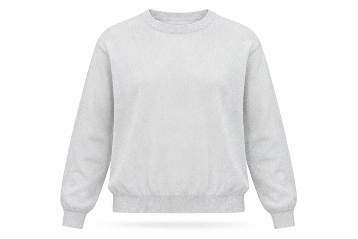 Mango Womens Silver Round Neck  Viscose Pullover Jumper Size S