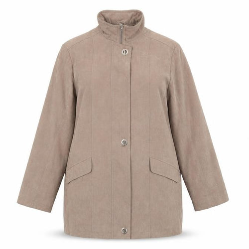 Klass Womens Brown   Overcoat Coat Size L  Zip - Taupe Colour
