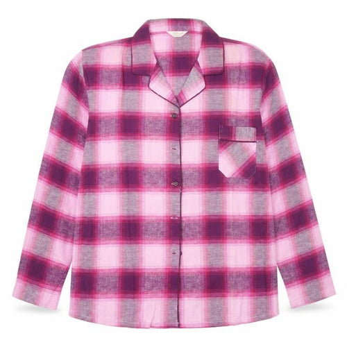 Secret Possessions Womens Pink Check Cotton Top Nightshirt Size 12