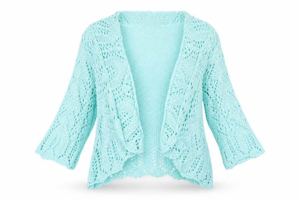 Front view of Zara women’s grey round neck cardigan jumper, size M