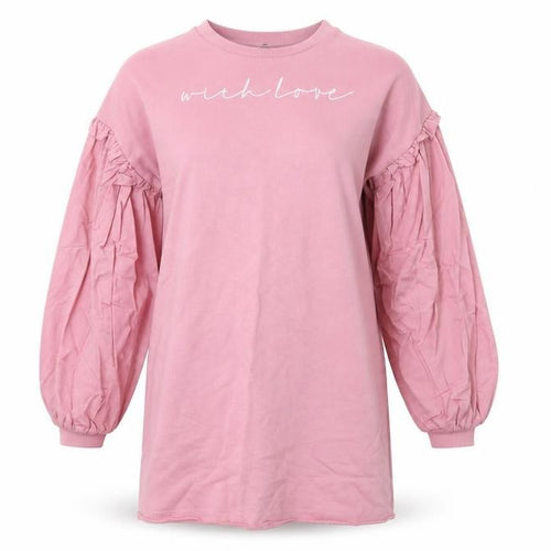 Lipsy London Womens Pink  Cotton Jumper Dress  Size 6  Round Neck