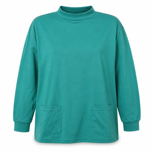 Dalia Womens Green  Polyacrylate Fibre Tunic Blouse Size L Roll Neck