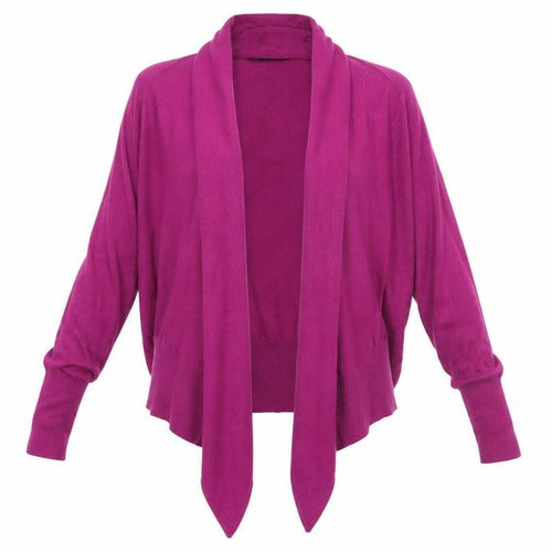 Dorothy Perkins Womens Purple V-Neck  Viscose Cardigan Jumper Size 12   - Waterfall Cardigan