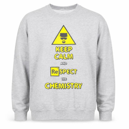 Awdis Mens Grey Round Neck  Cotton Pullover Jumper Size M   - Chemistry