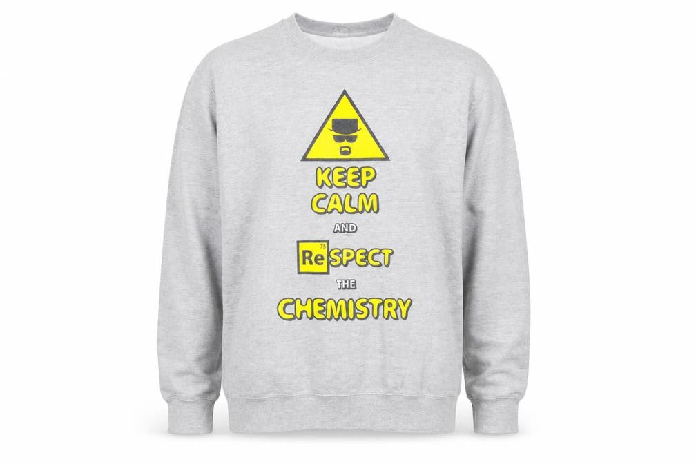 Awdis Mens Grey Round Neck  Cotton Pullover Jumper Size M   - Chemistry