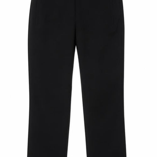 M&S Womens Black  Polyester Dress Pants Trousers Size 10 L27 in Regular Button