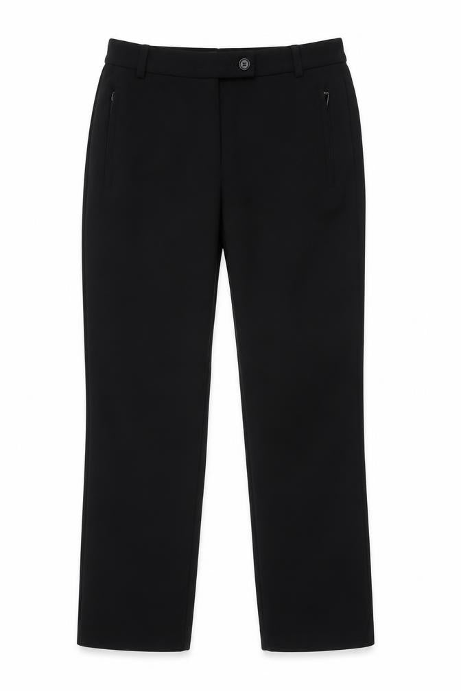 M&S Womens Black  Polyester Dress Pants Trousers Size 10 L27 in Regular Button