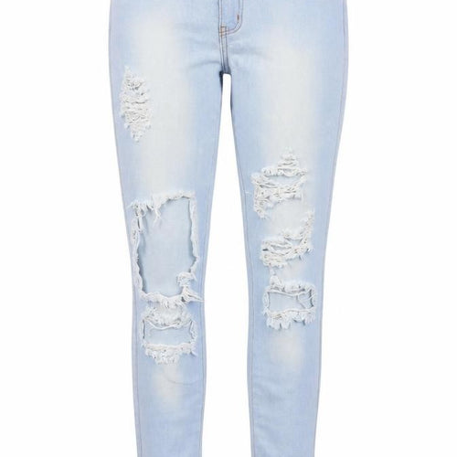 Fashionnova Womens Blue  Cotton Skinny Jeans Size 24 in L30 in Regular