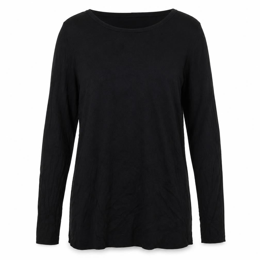 Front view of Marks & Spencer women’s multicoloured round neck acrylic jumper, size UK 12