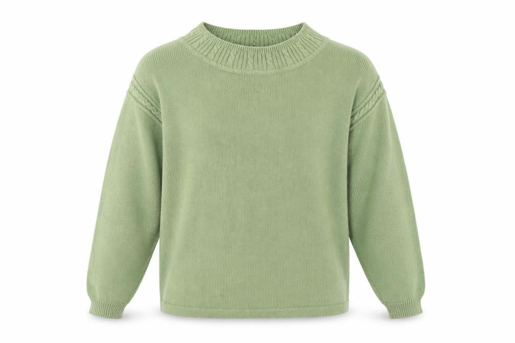 Country Casuals Mens Green Round Neck  Cotton Pullover Jumper Size S
