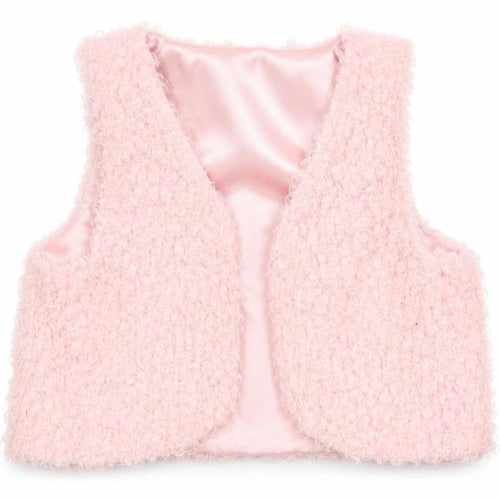 H&M Girls Pink   Gilet Waistcoat Size 12-13 Years   - Looped thread look Pale pink