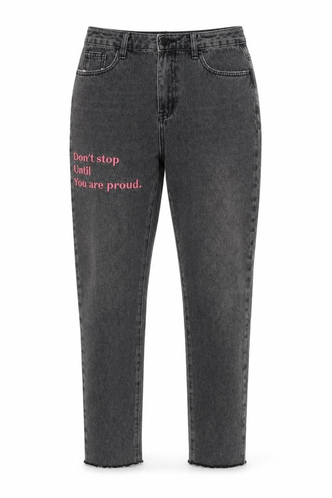 By Egreis Womens Grey  Cotton Tapered Jeans Size M L29 in Regular Button
