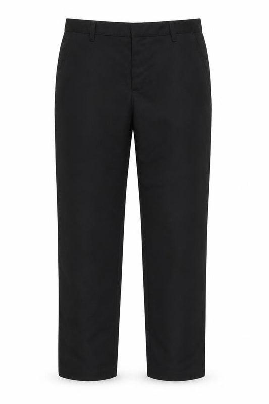 Front view of George boys’ black polyester dress pants trousers, size 9-10, years regular