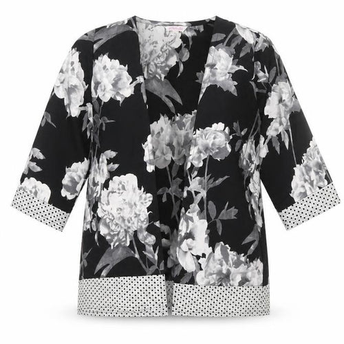 Miss Evie Girls Black V-Neck Floral Polyester Cardigan Jumper Size 11-12 Years