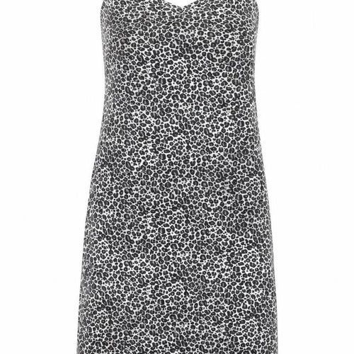 Boohoo Womens Multicoloured Animal Print Polyacrylate Fibre Tank Dress  Size 8  V-Neck