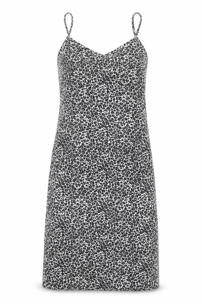 Boohoo Womens Multicoloured Animal Print Polyacrylate Fibre Tank Dress  Size 8  V-Neck
