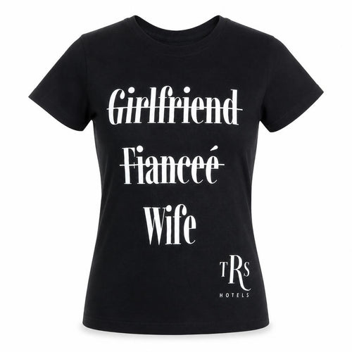 Preworn Womens Black  Cotton Basic T-Shirt Size M Round Neck - Wife