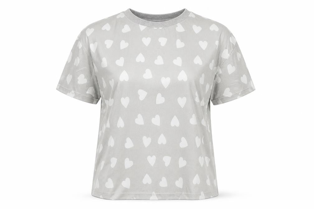 Front view of George women’s multicoloured polka dot polyester top pyjama top, size UK 4