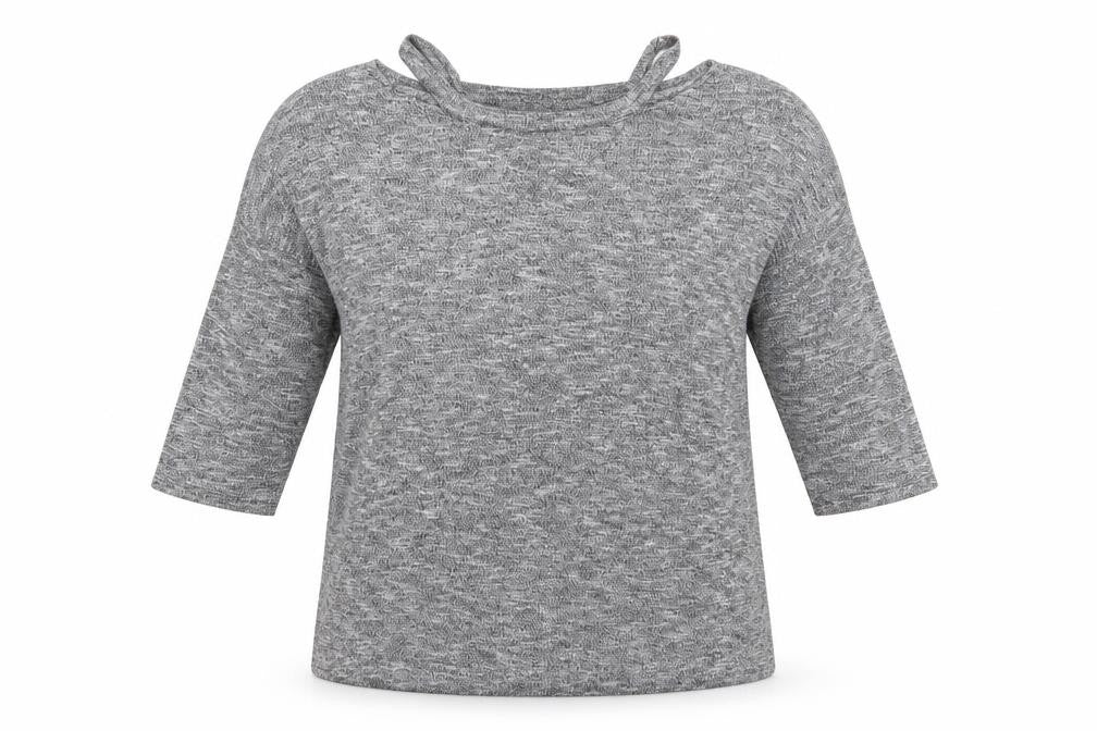 Casual Collection by F&F Womens Black Round Neck  Viscose Pullover Jumper Size 12   - Choker style neck Black white mix