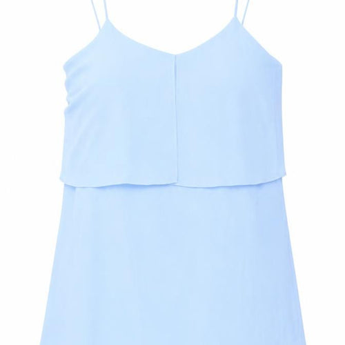 Mango Womens Blue  Polyester Camisole Blouse Size S V-Neck