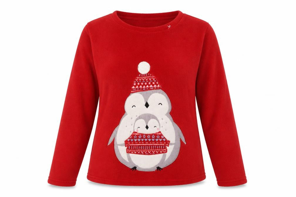 Front view of Matalan women’s red polyester top pyjama top, size S