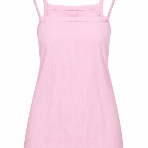 New Look Womens Pink  Cotton Camisole Tank Size 8 Square Neck