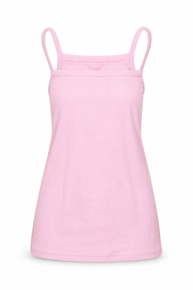 New Look Womens Pink  Cotton Camisole Tank Size 8 Square Neck