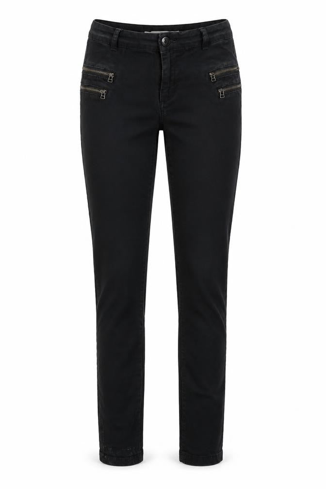 Noisy may Womens Black  Cotton Trousers  Size XS L30.5 in Regular Button