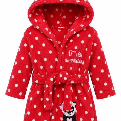 Peacocks Girls Red Polka Dot Polyester Kimono Robe Size 12-18 Months  Tie - Little Sweetheart Panda