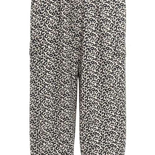 Preworn Womens Beige Animal Print Polyester Trousers  Size M L26 in Regular