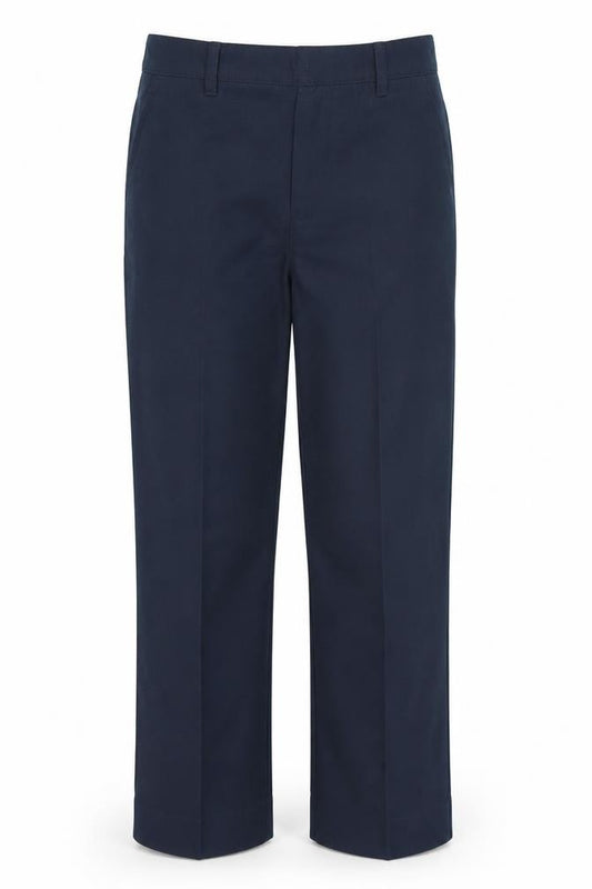 Front view of Very boys’ blue polyester dress pants trousers, size 10-11, years regular - school wear