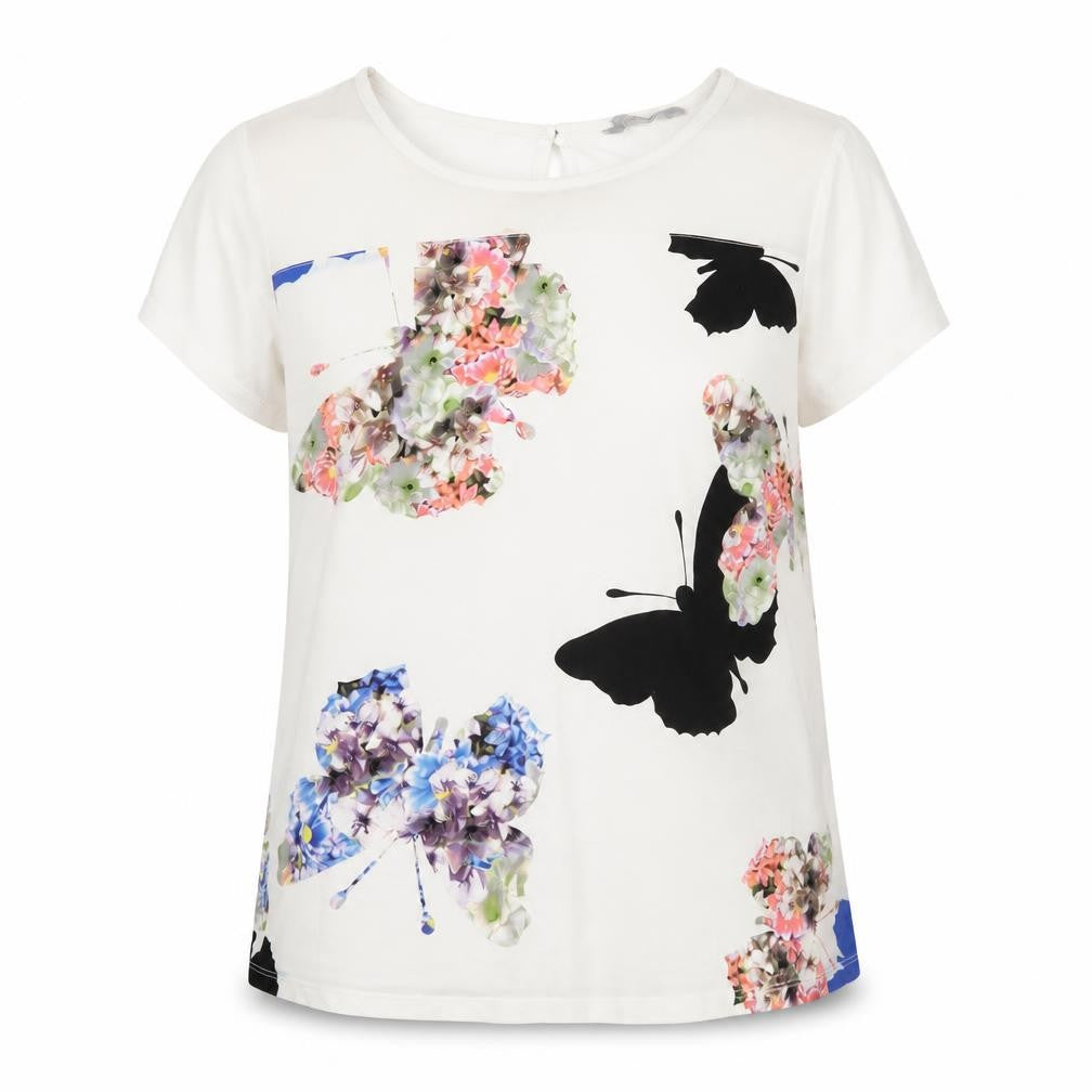 Debenhams Mens Multicoloured Floral Polyester  T-Shirt Size 14 Round Neck